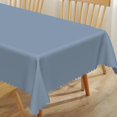 thumbnail image 5 of 60x84inches Dusty Blue Tablecloth Rectangular Solid Color Table Cloth Washable and Wrinkle Resistant Fabric Table Cover for Kitchen Dining Patio Outdoor Picnic Banquet Party Decorations, 5 of 7