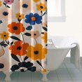 thumbnail image 4 of Pioneer Flower Floral Print Pattern Shower Curtain 36"x72" ,Bathroom Decorative Shower Curtains Set with 12 Hooks,Modern Waterproof Washable Shower Curtain, 4 of 6