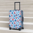 thumbnail image 6 of Fuzoiu Sailboats On A Waves Print Suitcase Cover,Washable Luggage Covers for Suitcase,Elastic Luggage Protector Cover,Scratch Resistant Travel Suitcase Covers-Small, 6 of 7