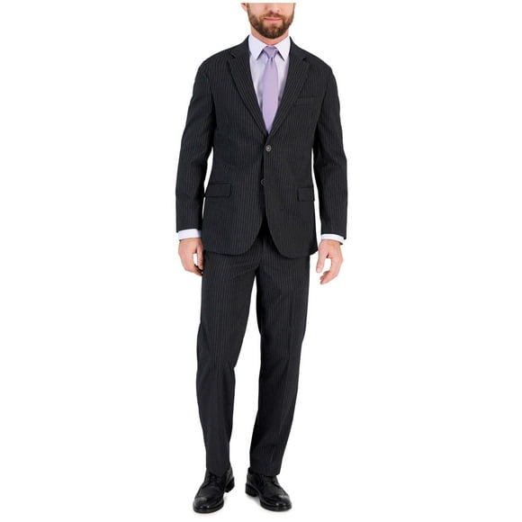 Nautica Mens Modern Fit Two Button Formal Suit, Grey, 40 Regular / 34W x 32L