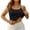 1PC Black Tops, variant on HAYIMI Women Spaghetti Strap Built In Bra Camisole Tank Tops For Seamless Comfort Stretch Sleeveless With Removable Padding And Backless Design Summer Round Neck Solid Color Boho Vests