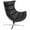 Black, variant on Black LeatherSoft Swivel Cocoon Chair