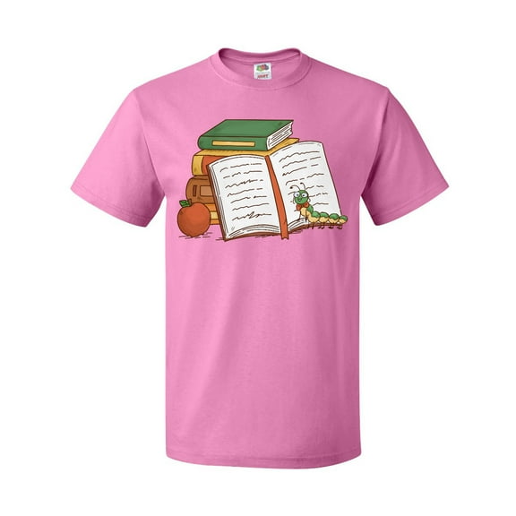 Inktastic Tiny Library Bookworm T-Shirt