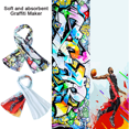 thumbnail image 3 of 2 toallas frias toalla secado rapido - bolsa inglesa - graffiti + baloncesto Adepaton  CPB-US-CJZ556-4, 3 of 5