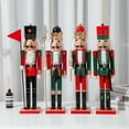thumbnail image 2 of Suministros de decoración navideña, artesanías de madera, adornos de Cascanueces de madera, regalos, juguete, soldado Cascanueces de Navidad, 2 of 4
