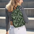 thumbnail image 7 of Balery Tropical Palm Leaves1 Vintage Canvas Backpack for Men and Women - Large Capacity, Durable Travel Laptop Bag for School, Work, Hiking, and Outdoor Activities, 7 of 7