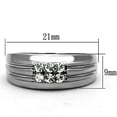 thumbnail image 2 of Luxe Jewelry Designs Men's Stainless Steel Wedding Ring with Crystal - Size 13 (Pack of 2), 2 of 4