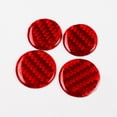thumbnail image 2 of Stickers Button Cover Accessories Carbon Fiber Console Interior Trim Red Replacement For Tesla Model 3/Y 17-22, 2 of 9