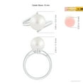 thumbnail image 5 of ANGARA Solitaire South Sea Cultured Pearl Bypass Split Shank Ring in 14K White Gold for Women | June Birthstone, Birthday, Anniversary, Jewelry Gift for Women | Pearl Ring, 5 of 9