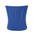 thumbnail image 5 of DondPO Women Strapless Eyelet Embroidery Tube Tops Cotton Tube Tops For Women Tube Tops For Women 2025 Strapless Babydoll Top Women'sStrapless Bandeau Tank Top Blue L, 5 of 5