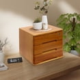 thumbnail image 6 of Modern Rectangle 3-Tier Desktop Storage Box Organizer with Lock Filing Cabinet, 6 of 18