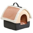 thumbnail image 3 of Casa para perros y gatos, accesorios para mascotas, nido antideslizante para gatos y cachorros Techo de L rosa, 3 of 8