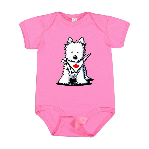 Inktastic Canada Day Westie Boys or Girls Baby Bodysuit