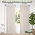 thumbnail image 3 of Deconovo Faux Linen 100% Blackout Curtains, Thermal Insulated Back Tab, 2 Panels, Natural Linen, 52" x 72", 3 of 7
