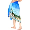 thumbnail image 4 of LA LEELA Women's Bikini Beach Wrap Swimwear Cover up Bathing suit Summer Wraps Swimsuit Sarong Skirts for Women One Size Curious, Palm Tree, 4 of 4