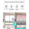 thumbnail image 4 of Window Privacy Film Pink Gray Ombre Stained Glass Window Film Decorative Sun Block Window Cover Black Hockey Sticks Minimalist Style Window Clings Static Adhesive Sticker for Bathroom 19.6"x39.3", 4 of 7