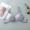 thumbnail image 3 of oqasdz Women Bras Comfortable Solid Color Small Cup Double Buckle Push Up Bra Thin Underwear Bra, 3 of 3