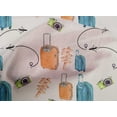 thumbnail image 4 of oneOone Cotton Poplin Light Peach Fabric Airplane|Camera & Suitcase Travel Sewing Fabric By The Yard Printed Diy Clothing Sewing Supplies 42 Inch Wide, 4 of 4