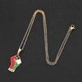 thumbnail image 5 of Gold Palestine Flag Necklace Jewelry For Women, 5 of 5