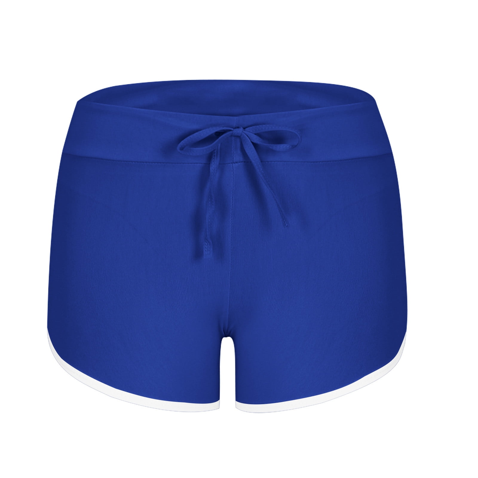 Ecqkame Womens Athletic Shorts Casual Elastic Waist Drawstring