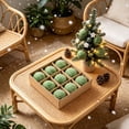 thumbnail image 4 of Hvmvliv 9 Pack Light Green Flocked Christmas Ball Ornaments with Glitter in Gift Box for Xmas Tree Decor, 4 of 6