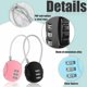 thumbnail image 4 of 2 Pices Cadenas Code 3 Chiffres (noir + Argent) Cadenas Valise Avion Petit Cadenas Code Cadenas Code Casier College Cadenas Couleur, 4 of 4