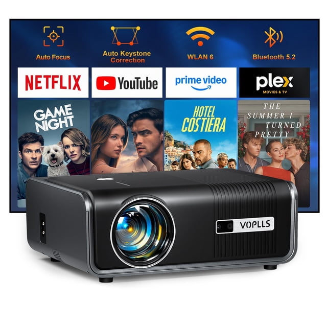 Proyector de video VOPLLS 4K WiFi Bluetooth 1000 ANSI