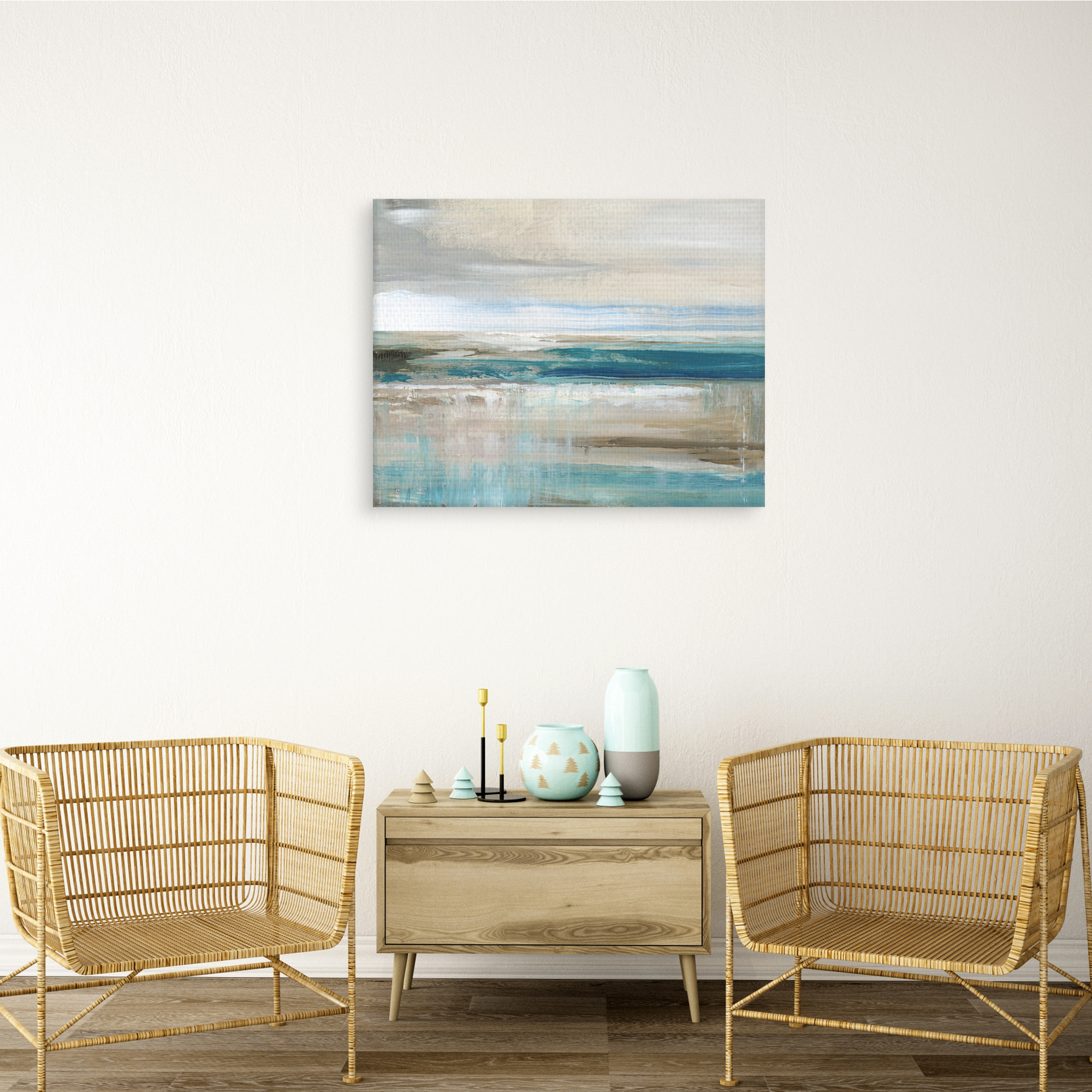 Abstract Sea by Nan Canvas Art Print