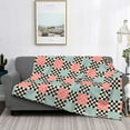 thumbnail image 2 of Honeii Colorful Checkered print throw blanket, crafted from cozy cotton flannel, offers versatile home decor as a bedding suitable for all seasons.-50"x40", 2 of 6