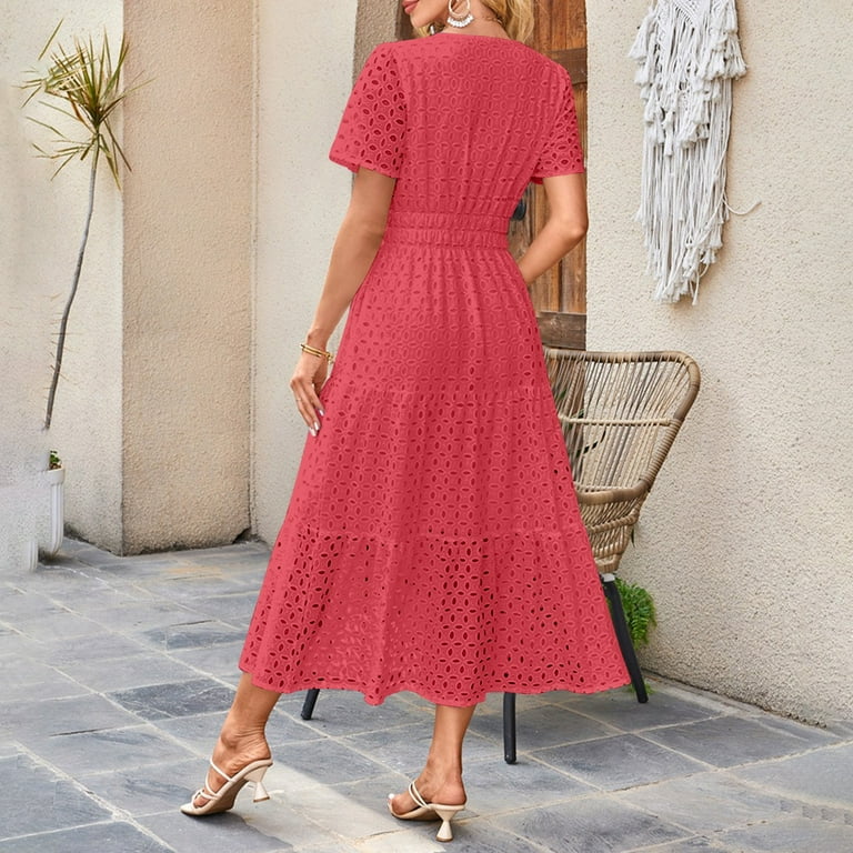 fitted lace wedding dress Sarah Dress in Red Taffeta XXL