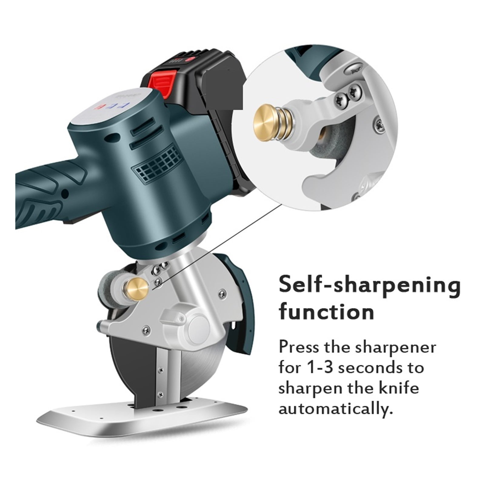Electric Round Scissors Cutter Cloth Cutter Fabric Machine 21V Cordless Sewing Scissors Rechargeable Scissors For Cothes ,Sharp & Durable