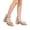 Silver, variant on Girls Glitter Heels Sandals Open Toe Ankle Strap Low Heel Dance Sandal Flower Girl Dress Shoes for Wedding Party, Size 13-14 Years, Gold