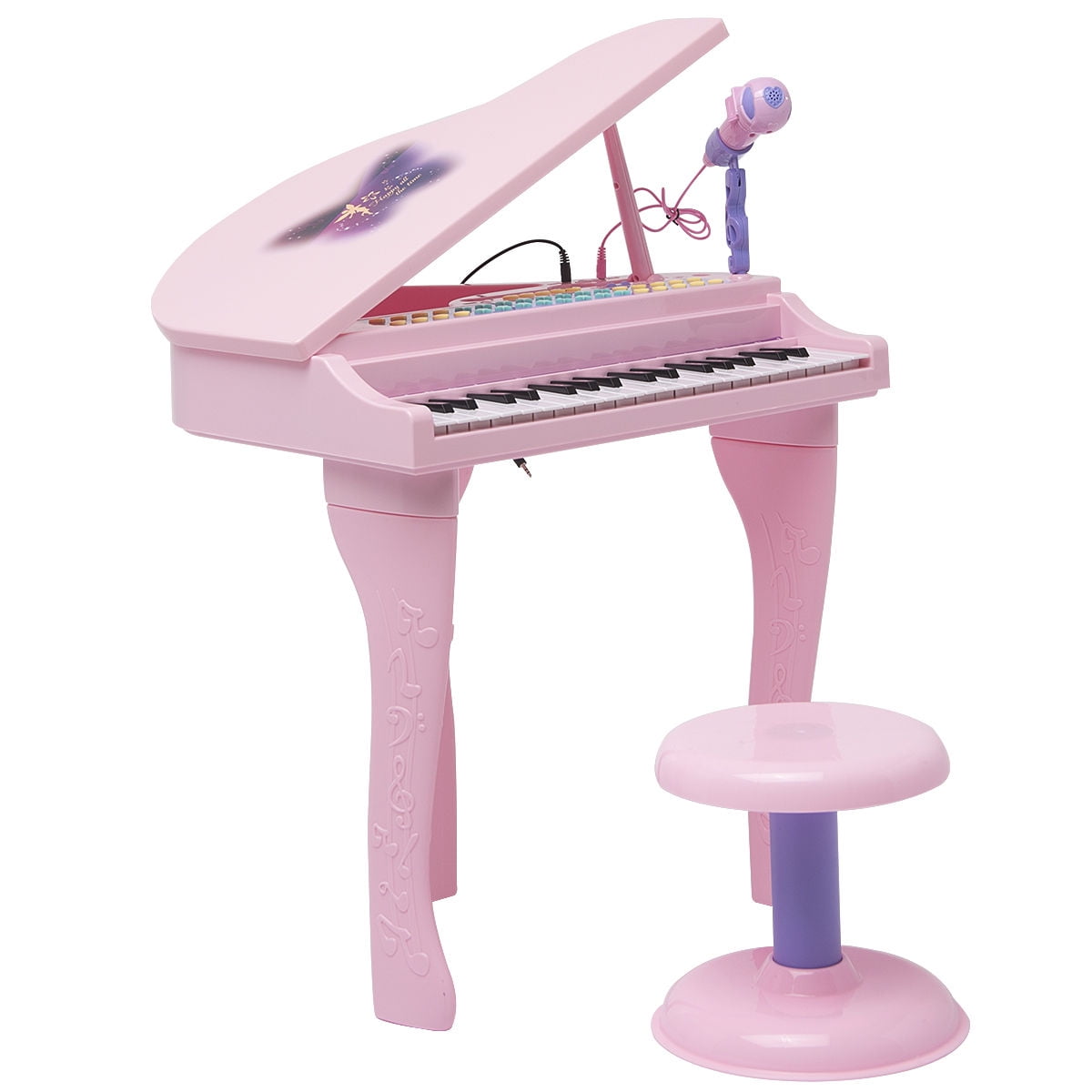toy grand piano with microphone