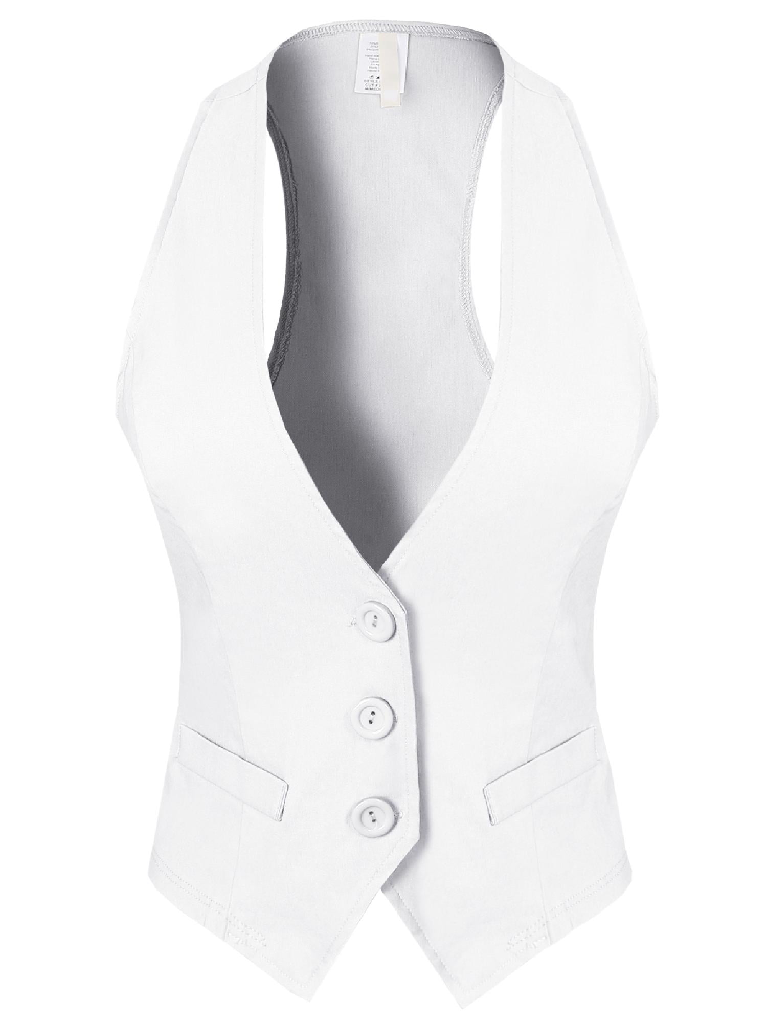 white dress vest womens