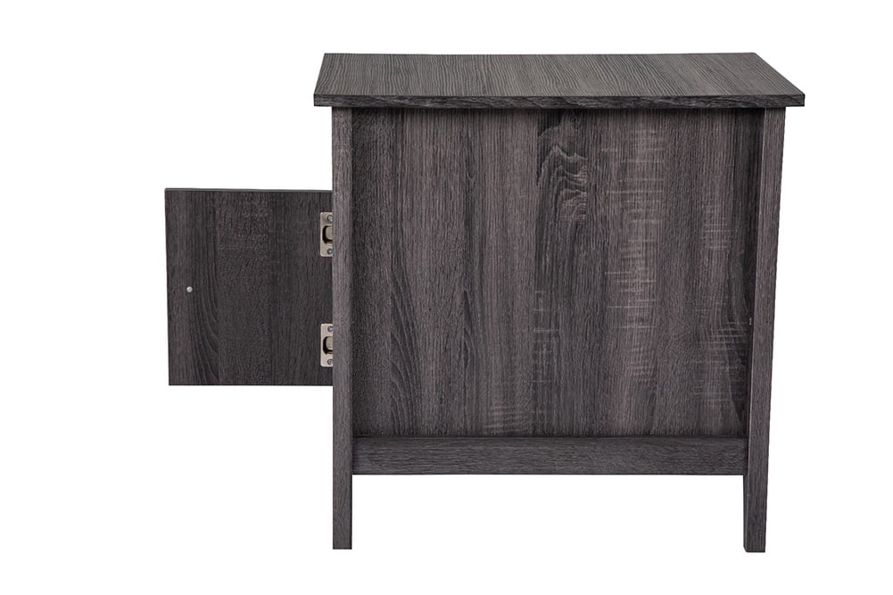 Kadyn Wooden Bedside Table for College Dorm, Narrow End Table with 1-Drawer Storage Cabinet for Nursery, Cement Gray Kadyn Wooden Bedside Table for College Dorm, Narrow End Table with 1-Drawer Storage Cabinet for Nursery, Cement Gray