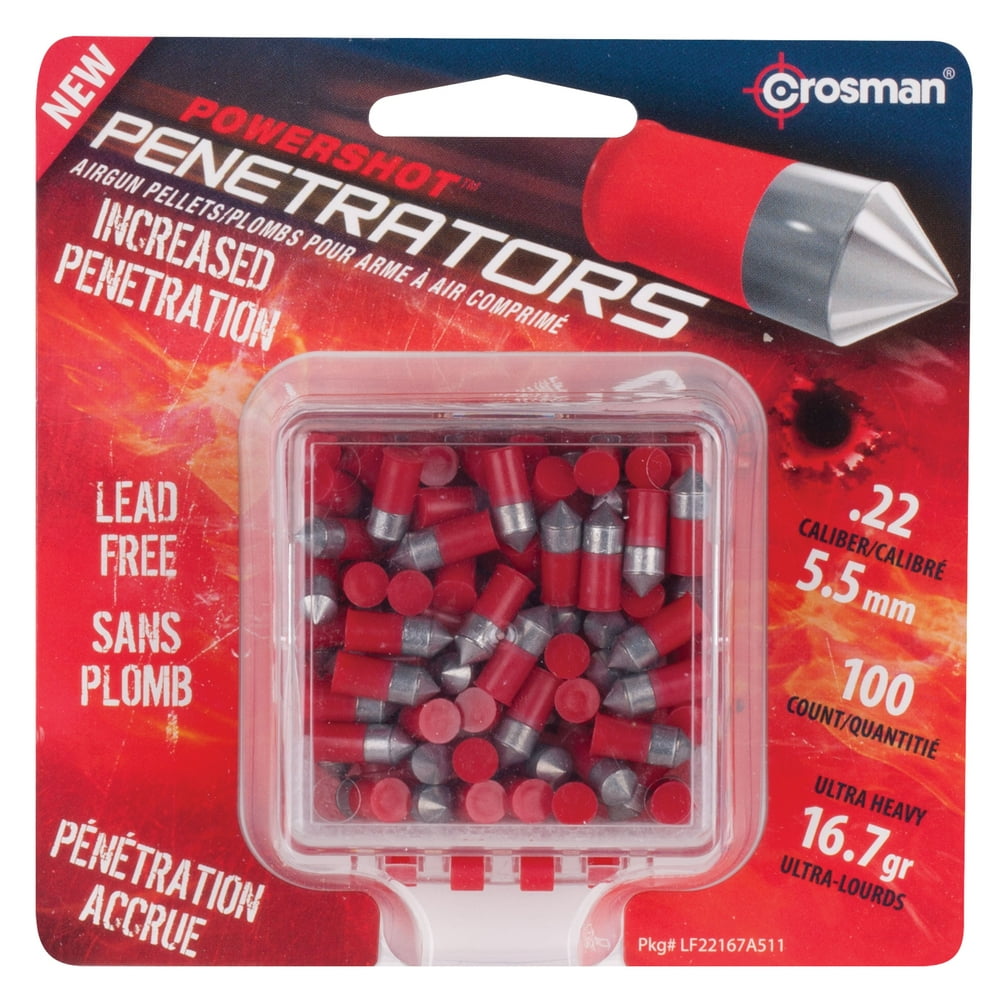 Crosman Powershot 22 Caliber Red Flight Pellets 100 ct