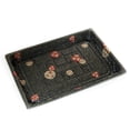thumbnail image 2 of EcoQuality TZ-025 Disposable Black Sakura Design Take Out Sushi Trays with Clear Lids 10 1/4" X 7 3/8" X 7/8" (42), 2 of 3