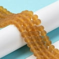 thumbnail image 2 of Transparent Glass Beads Strands Faceted Frosted Rondelle Goldenrod 6x4.5mm Hole: 1.4mm about 86pcs/strand 16.14 inch(41cm), 2 of 4