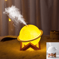 thumbnail image 2 of Humidificador Difusor Lámpara Forma Planeta Luna Con 3 Modos, Blanco, 2 of 5
