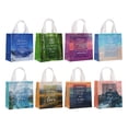 thumbnail image 2 of Reusable Non-woven Tote Bags with Religious Bible Verses Nature Scenery Gift Bags for Church Events Weddings Souvenirs and Holiday Party Favors Pack 8PCS-Set, 2 of 6