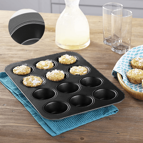 Poêle à muffins en silicone, poêle à muffins antiadhésive de 12 tasses,  moule à muffins Jumbo, moule à muffins en silicone, moule à muffins sans  Bpa pour la cuisson des muffins, œuf