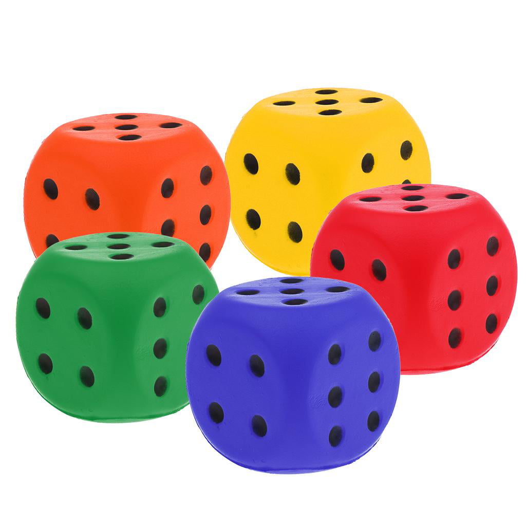 Sponge Dice Six Sided Game Toy Playing Dice Children Teaching Education Toy 