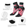 thumbnail image 5 of Rateoe Ribbon With Angel Wings Pattern Quarter Crew Socks,Toe Seamed Ankle Socks,Cotton Cushioned Breathable Athletic Crew Sports Socks, 5 of 7