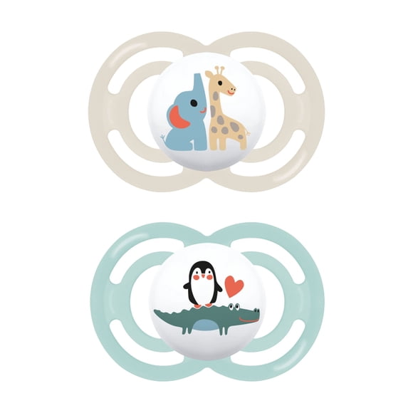 MAM Perfect Pacifiers, Orthodontic Pacifiers (2 pack) MAM Pacifiers 6-Plus Months, Best Pacifier for Breastfed Babies, Unisex Pacifier