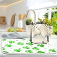 thumbnail image 2 of Patricks Day Clover Green (49) Dish Drying Mat for Kitchen Counter 18 x 24 Inches Rack Pads Microfiber Dry Dishes Drainer Mats Dish Drying Pad Tableware Countertops Decor, 2 of 8