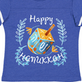 thumbnail image 4 of Inktastic Happy Hanukkah Dreidel and Laurels Boys or Girls Toddler T-Shirt, 4 of 5