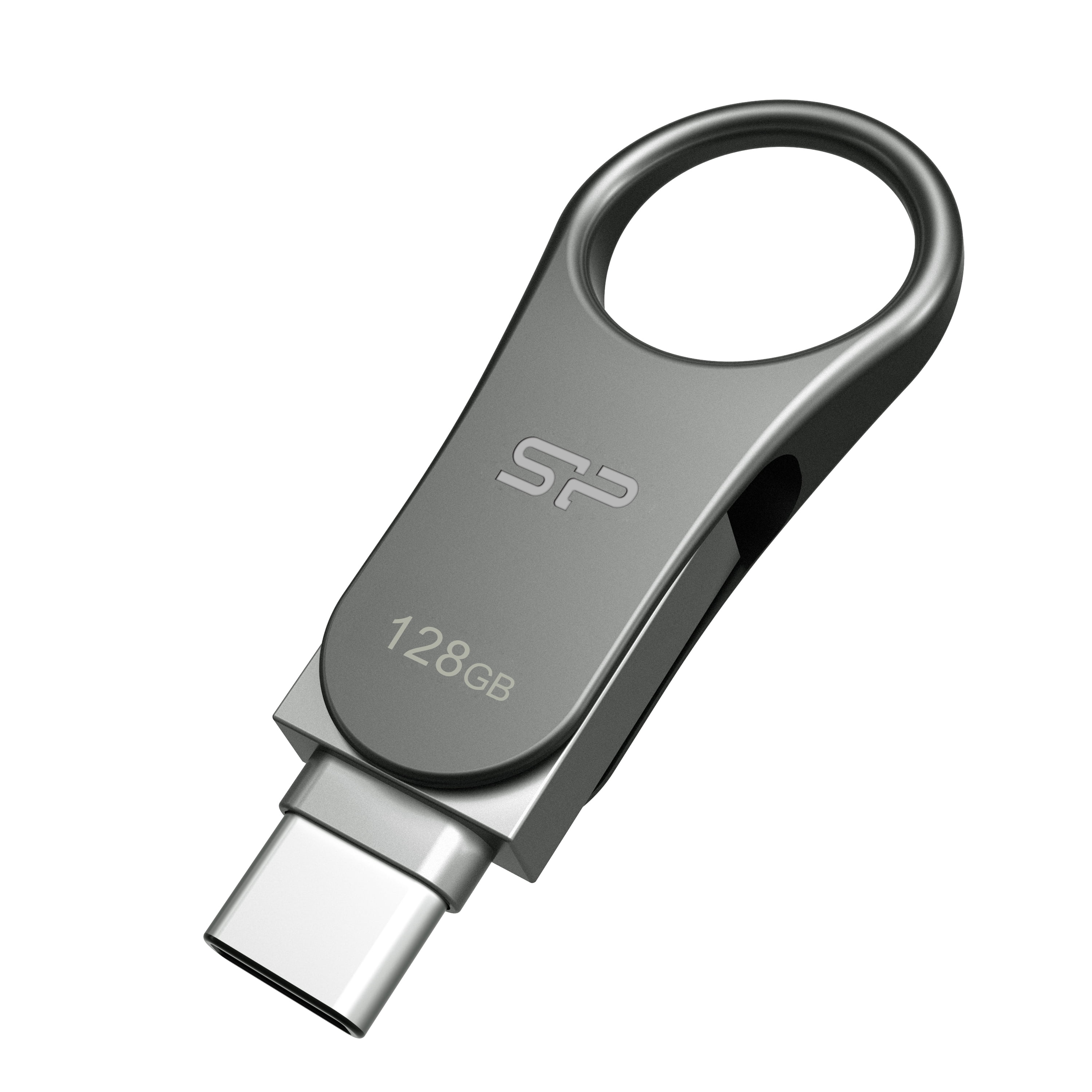 Silicon Power C80 128GB Flash Drive Type C Swivel Dual Flash Drive (USB