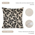 thumbnail image 4 of Sofa Pillows Black Leaves Cushion Covers 16"x16" Vintage Leaf Plant Throw Pillow Cover Decor for Sofa Couch, 4 of 7