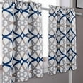 thumbnail image 6 of DriftAway Alexander Spiral Geo Trellis Pattern 3 Pieces Kitchen Set Navy Gray 52''×18''×1+26''×36''×2, 6 of 7