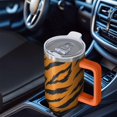 thumbnail image 6 of 40oz Tumbler with Handle and Straw, Vacuum Insulated Stainless Steel Travel Mug, Fits Car Cup Holder, Animal Print, 6 of 6